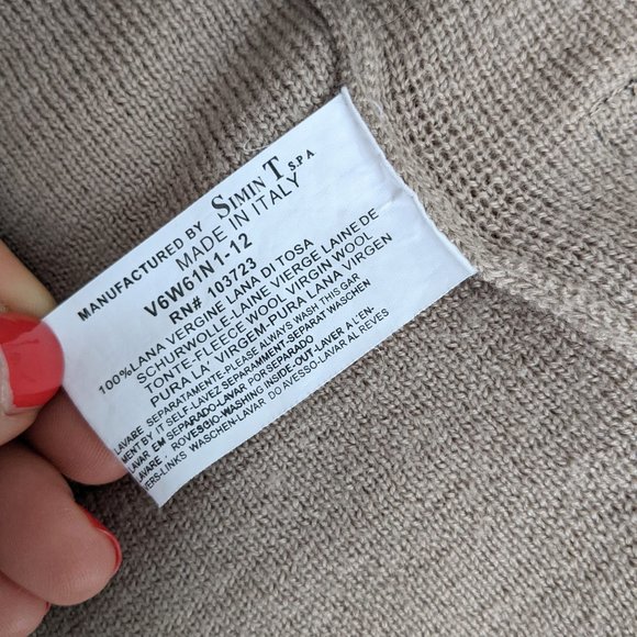 🇮🇹 Armani Jeans 100% Wool 1/4 Zip Sweater Made In Italy - Picture 10 of 10